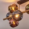 Koyoto ceiling light, globe light 85 cm gold, black, 8-light sources