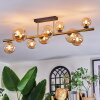 Chehalis ceiling light, globe light gold, black, 10-light sources
