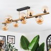 Chehalis ceiling light, globe light gold, black, 10-light sources