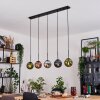 Gastor hanging light, globe light, pendant light blue, chrome, green, coppery, Smoke-coloured, 5-light sources