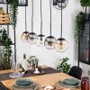 Gastor hanging light, globe light, pendant light Amber, clear, Smoke-coloured, 5-light sources