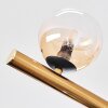 Chehalis ceiling light, globe light gold, black, 10-light sources