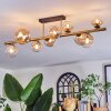 Chehalis ceiling light, globe light gold, black, 10-light sources