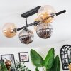 Chehalis ceiling light, globe light Amber, Smoke-coloured, 5-light sources