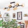 Ripoll ceiling light, globe light Amber, 10-light sources