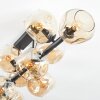 Ripoll ceiling light, globe light Amber, 10-light sources