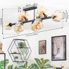 Ripoll ceiling light, globe light Amber, 10-light sources