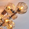 Ripoll ceiling light, globe light Amber, 10-light sources