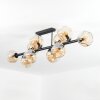Ripoll ceiling light, globe light Amber, 10-light sources