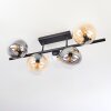 Gastor ceiling light, globe light Amber, clear, Smoke-coloured, 5-light sources