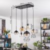 Koyoto hanging light, globe light, pendant light Amber, clear, Smoke-coloured, 6-light sources