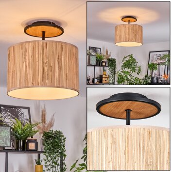 Bongal ceiling light Ecru, black, 1-light source