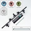 Gastor ceiling light, globe light blue, chrome, green, coppery, Smoke-coloured, 5-light sources