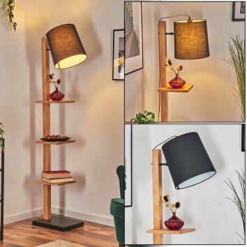 Venor floor lamp brown, Ecru, black, 1-light source