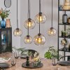 Koyoto hanging light, globe light, pendant light Amber, clear, 6-light sources
