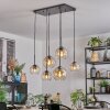 Koyoto hanging light, globe light, pendant light Amber, clear, 6-light sources
