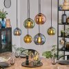 Koyoto hanging light, globe light, pendant light blue, gold, green, coppery, 6-light sources