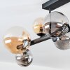 Chehalis ceiling light, globe light Amber, Smoke-coloured, 8-light sources