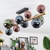 Chehalis ceiling light, globe light gold, black, 10-light sources