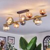 Chehalis ceiling light, globe light gold, black, 10-light sources