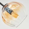 Koyoto ceiling light, globe light 82 cm Amber, clear, 7-light sources