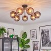 Koyoto ceiling light, globe light 82 cm Smoke-coloured, 7-light sources