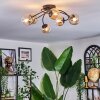 Chehalis ceiling light, globe light 56 cm Amber, clear, 6-light sources