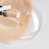 Chehalis ceiling light, globe light 58 cm Amber, clear, 6-light sources