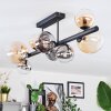 Chehalis ceiling light, globe light Amber, clear, Smoke-coloured, 8-light sources