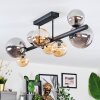 Chehalis ceiling light, globe light Amber, Smoke-coloured, 8-light sources