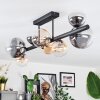 Chehalis ceiling light, globe light Amber, clear, Smoke-coloured, 8-light sources