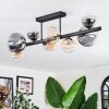Chehalis ceiling light, globe light Amber, clear, Smoke-coloured, 8-light sources