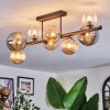 Chehalis ceiling light, globe light Amber, clear, Smoke-coloured, 8-light sources