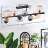 Chehalis ceiling light, globe light Amber, Smoke-coloured, 8-light sources