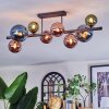 Chehalis ceiling light, globe light blue, green, coppery, 8-light sources