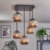 Ripoll ceiling light, globe light chrome, Smoke-coloured, 5-light sources