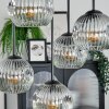 Ripoll ceiling light, globe light clear, Smoke-coloured, 5-light sources