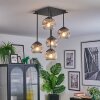 Ripoll ceiling light, globe light clear, Smoke-coloured, 5-light sources