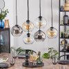 Koyoto hanging light, globe light, pendant light Amber, clear, Smoke-coloured, 6-light sources