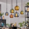 Koyoto hanging light, globe light, pendant light blue, gold, green, coppery, 6-light sources