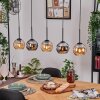 Koyoto hanging light, globe light, pendant light Ecru, black, 5-light sources