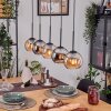 Koyoto hanging light, globe light, pendant light Ecru, black, 5-light sources