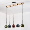 Koyoto hanging light, globe light, pendant light Ecru, black, 5-light sources