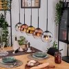 Koyoto hanging light, globe light, pendant light Ecru, black, 5-light sources