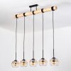 Koyoto hanging light, globe light, pendant light Ecru, black, 5-light sources