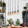 Koyoto hanging light, globe light, pendant light Ecru, black, 5-light sources