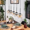 Koyoto hanging light, globe light, pendant light Ecru, black, 5-light sources