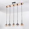 Koyoto hanging light, globe light, pendant light Ecru, black, 5-light sources