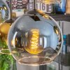 Koyoto hanging light, globe light, pendant light blue, gold, green, clear, 6-light sources