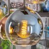 Koyoto hanging light, globe light, pendant light blue, green, clear, coppery, 6-light sources